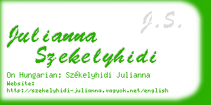 julianna szekelyhidi business card